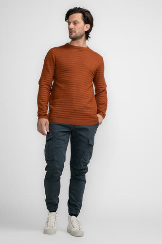 Pull à col rond - cognac