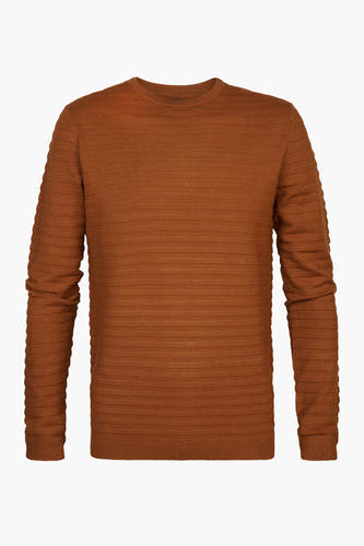 Pull à col rond - cognac
