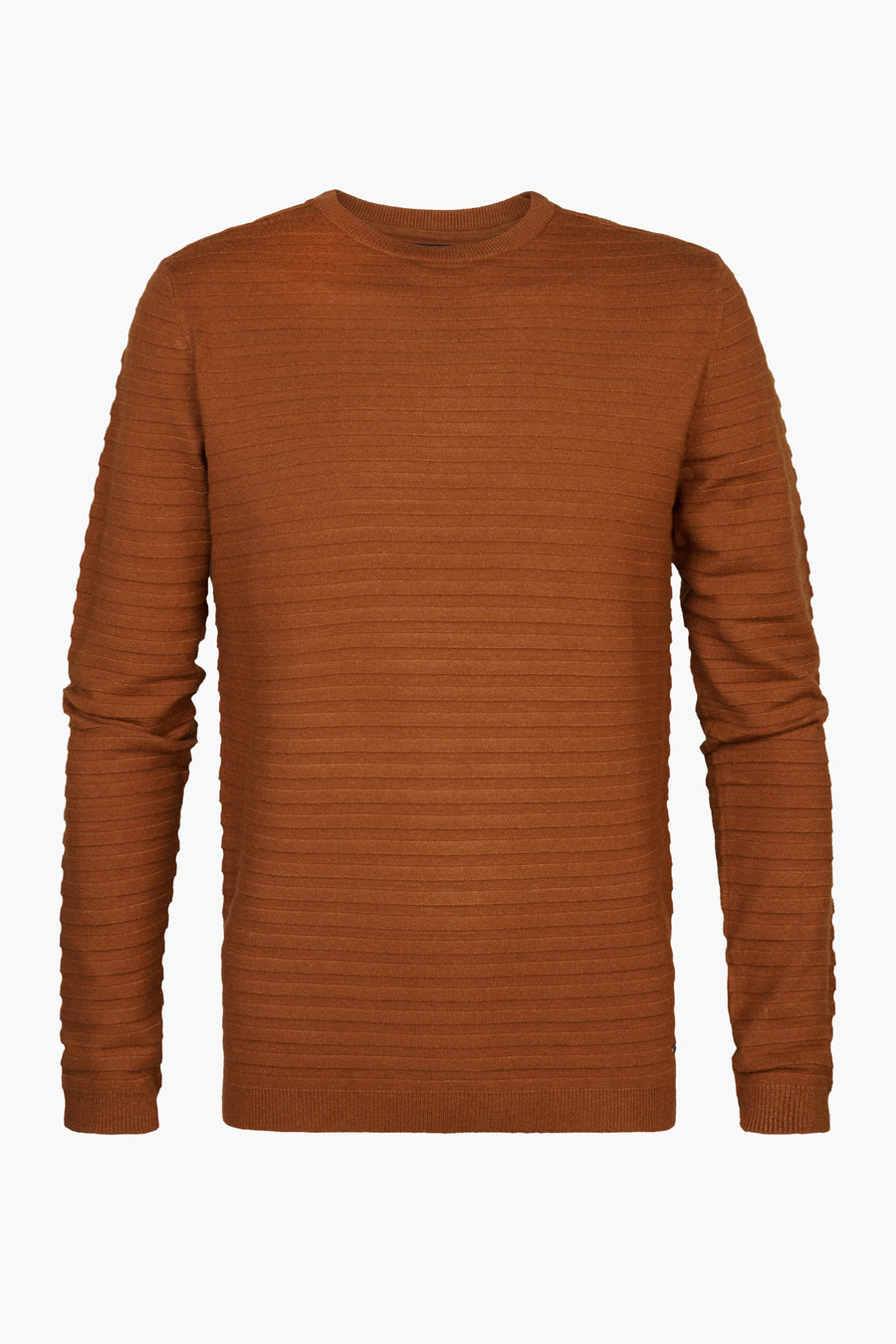 Pull à col rond - cognac