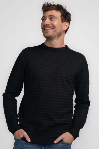 Pull met ronde hals - Dark Black