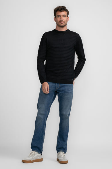 Pull met ronde hals - Dark Black