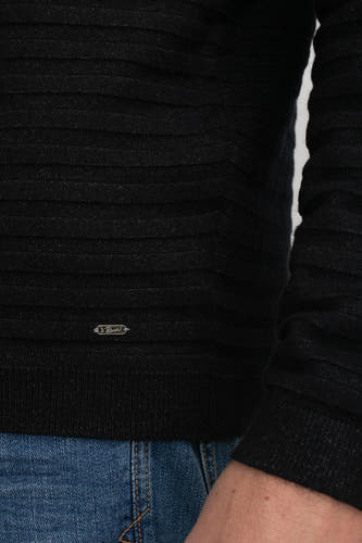 Pull à col rond - noir