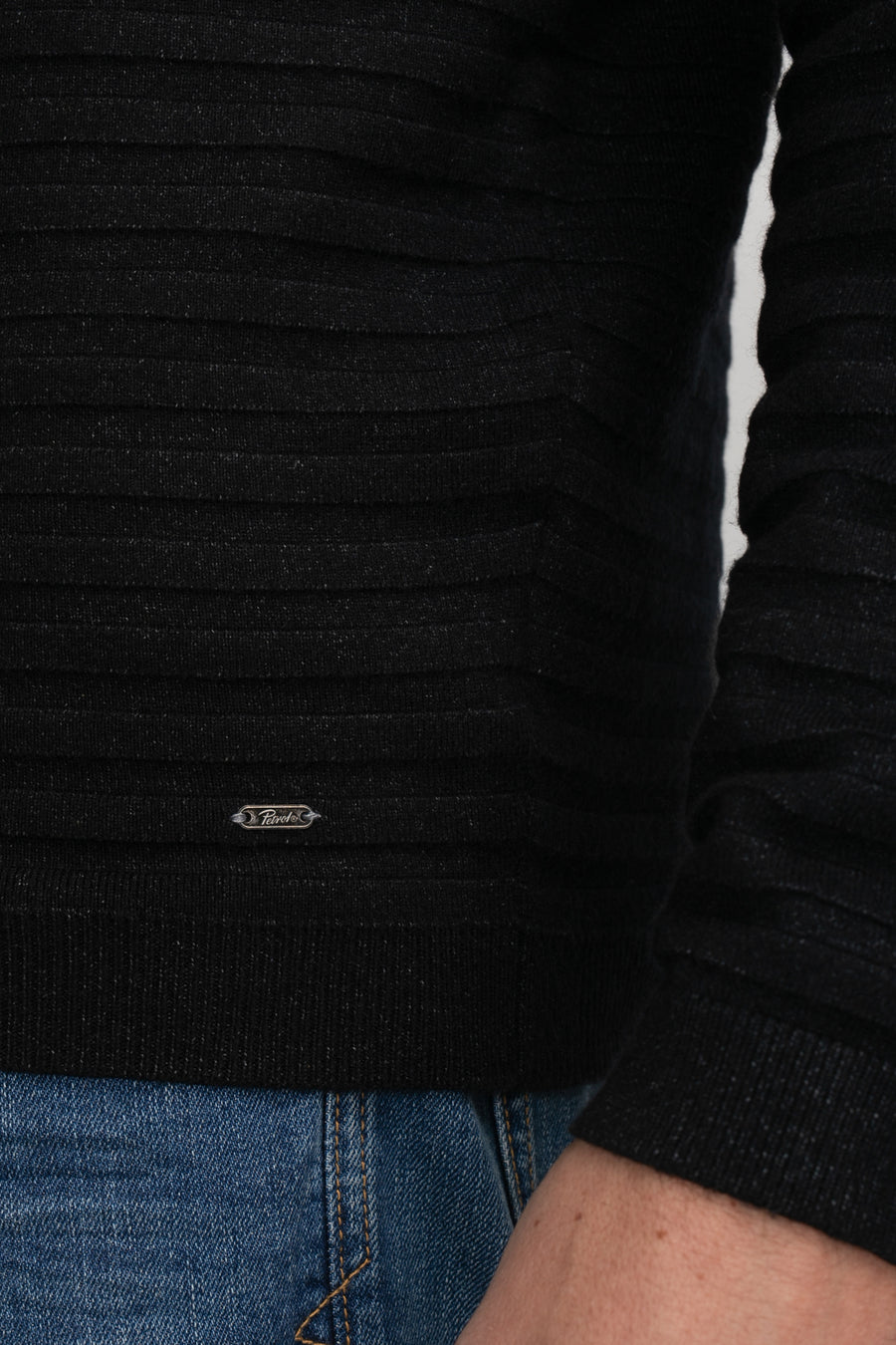 Pull à col rond - noir