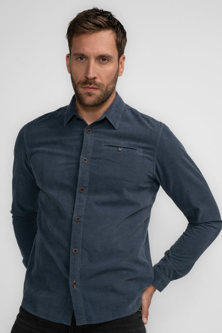 Hemd met lange mouwen - blauw