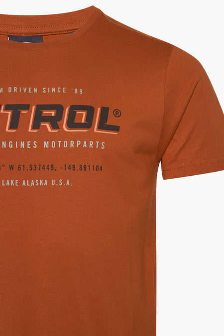 T-shirt met korte mouwen - cognac