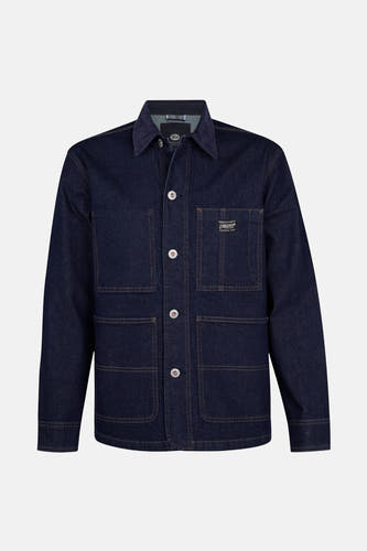 Blauwe jeansjas van Petrol Industries®, met opgestikte zakken en knoopsluiting.