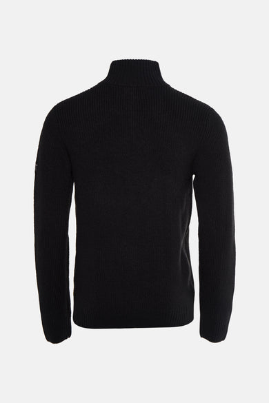 Pull noir avec col rond de Petrol Industries®, en une texture fine et des manches longues.