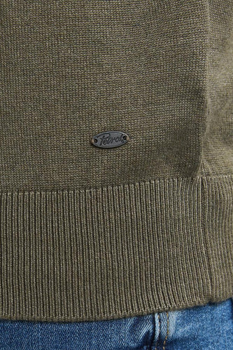 Pull met ronde hals - groen - Petrol Industries®