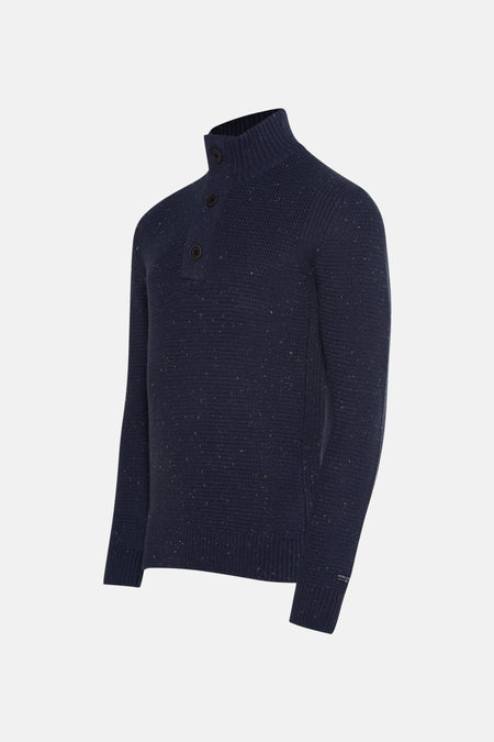 Pull met ronde hals - blauw