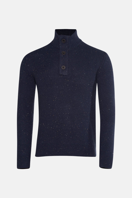 Pull met ronde hals - blauw