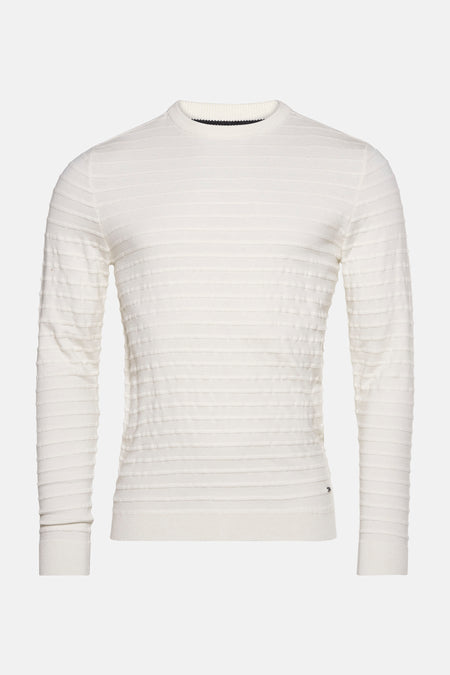Pull met ronde hals - Wit