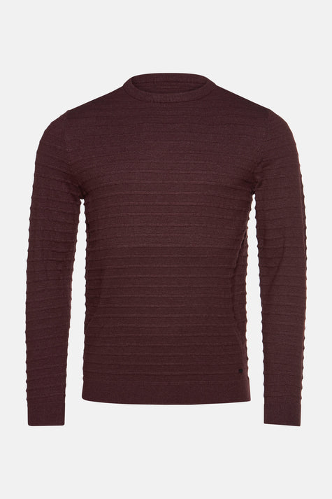 Pull met ronde hals - bordeaux