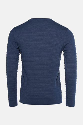 Pull à col rond - bleu