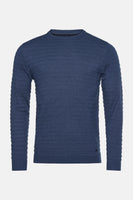 Pull à col rond - bleu