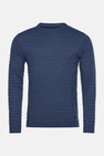 Pull à col rond - bleu