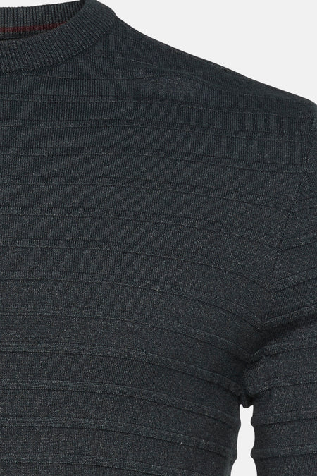 Pull met ronde hals - groen