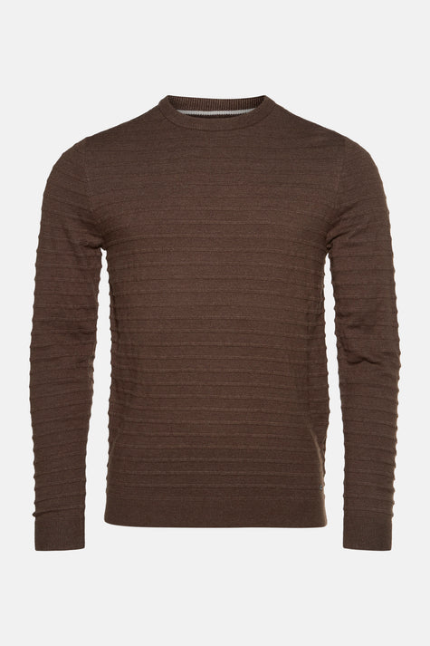 Pull met ronde hals - bruin