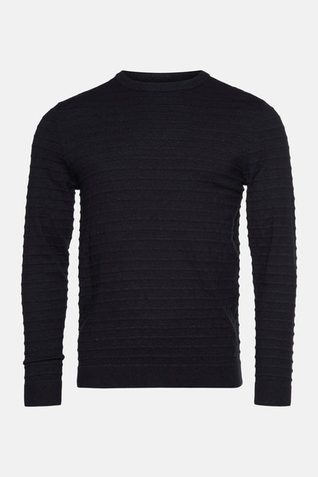 Pull met ronde hals - zwart