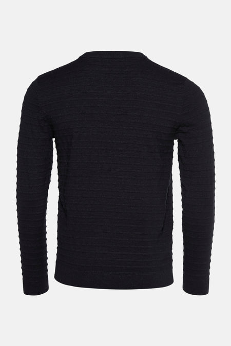 Pull met ronde hals - zwart