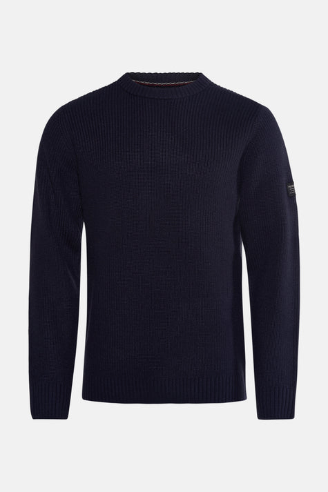 Pull met ronde hals - blauw