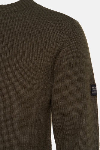 Pull à col rond - Kaki - Petrol Industries®