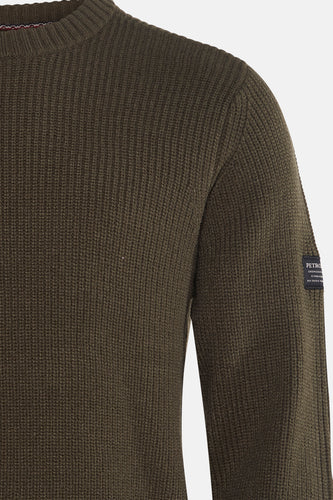 Pull à col rond - Kaki - Petrol Industries®