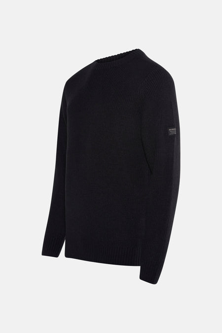 Pull met ronde hals - zwart