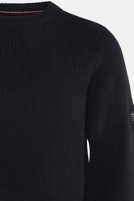 Pull met ronde hals - zwart
