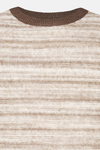 Pull à col rond - beige