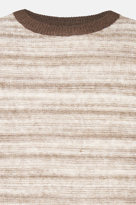 Pull met ronde hals - beige