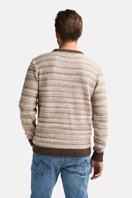 Pull met ronde hals - beige