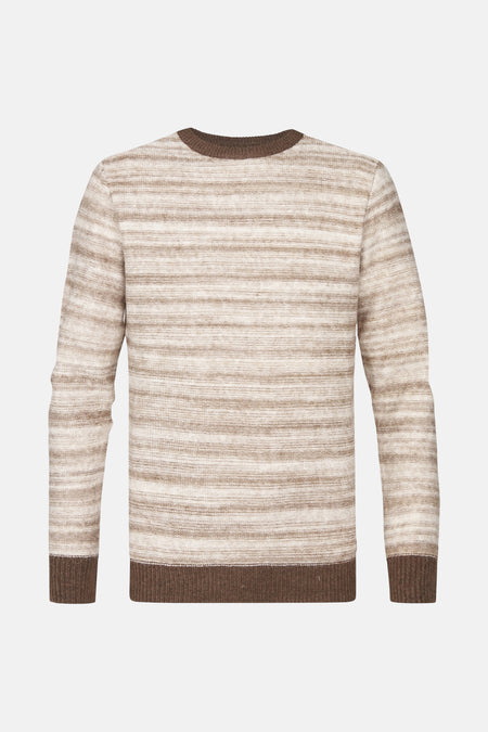 Pull met ronde hals - beige