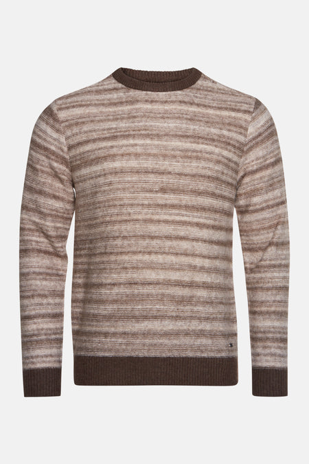 Pull met ronde hals - beige