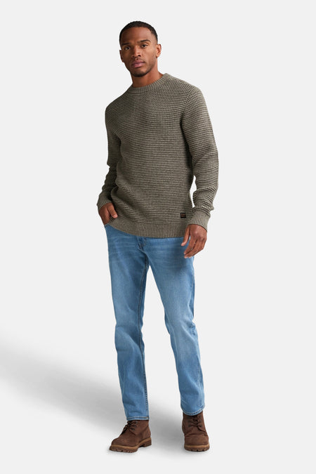 Pull met ronde hals - groen