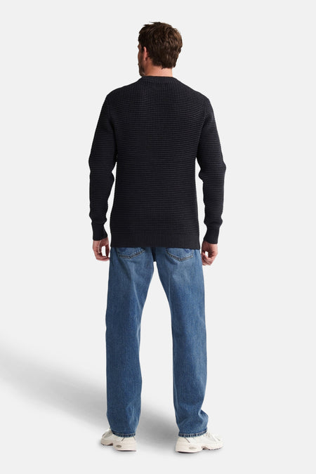 Pull met ronde hals - zwart