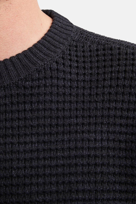 Pull met ronde hals - zwart
