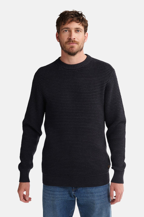 Pull met ronde hals - zwart