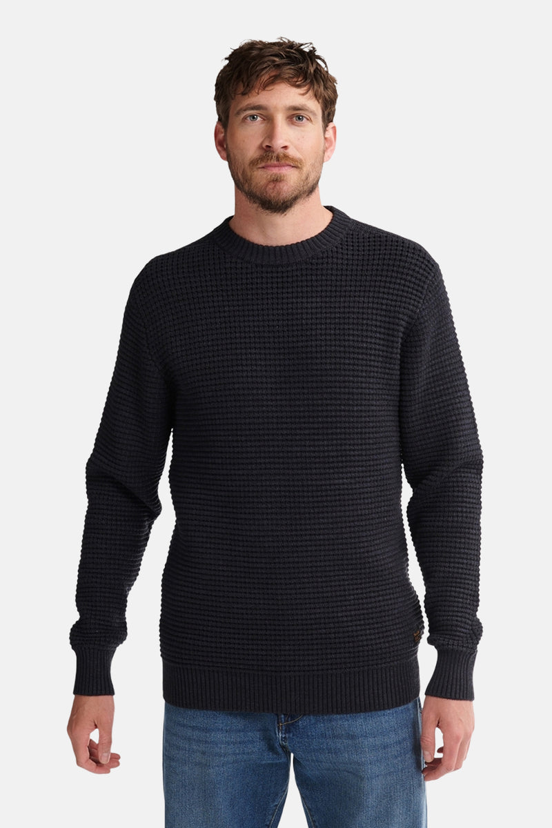 Pull met ronde hals - zwart