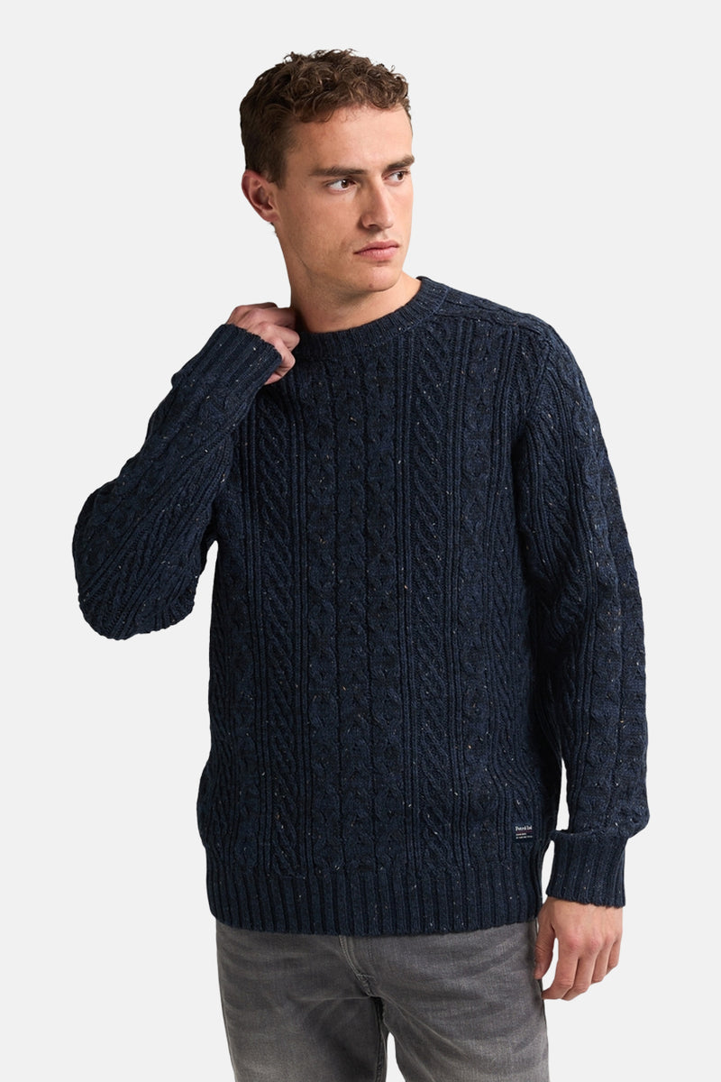 Trui met ronde hals blauw - Petrol Industries®