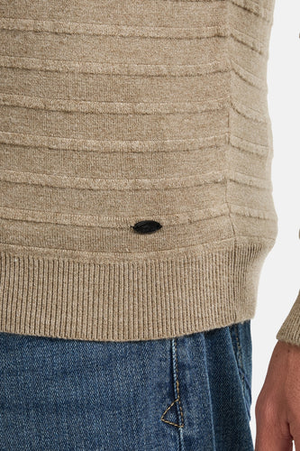 Pull à col rond - beige - Petrol Industries®