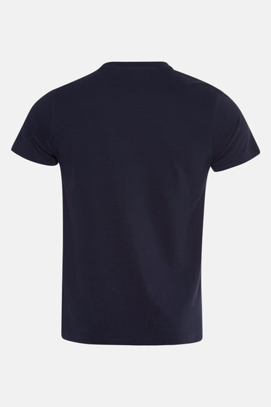 Blauw T-shirt met korte mouwen van Petrol Industries®, gezien van achteren.
