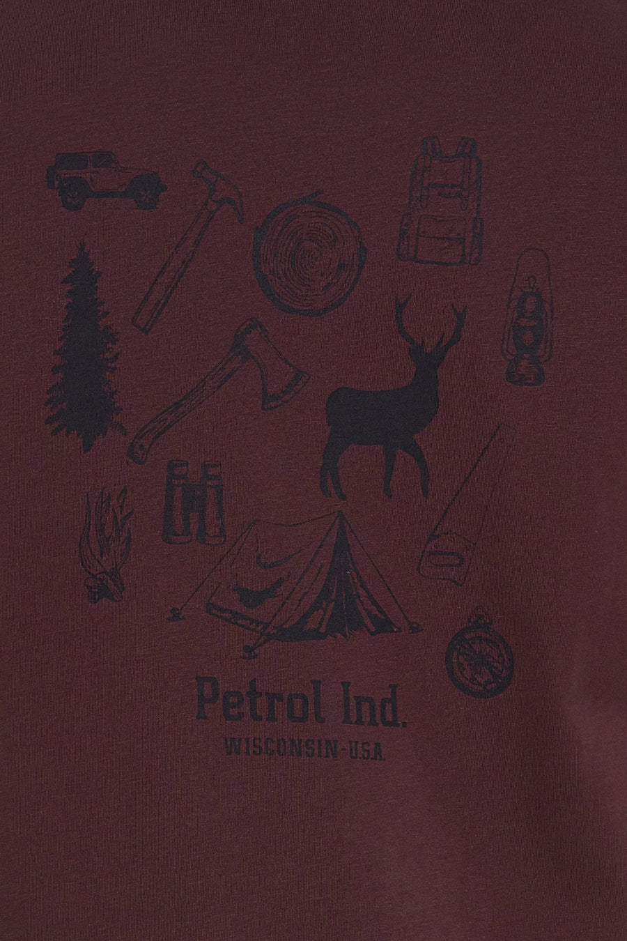 T-shirt à manches courtes - bordeaux - Petrol Industries®