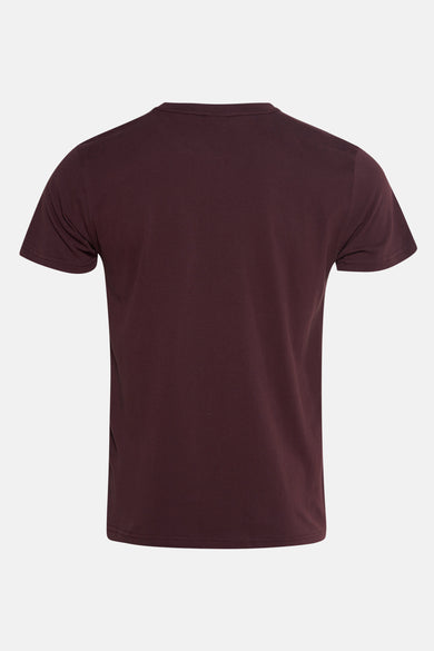 T-shirt Bordeaux à manches courtes de Petrol Industries®, dos uni.