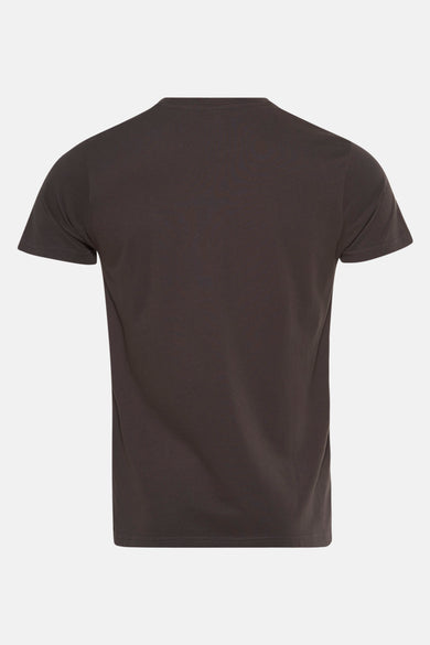 T-shirt gris à manches courtes de Petrol Industries®, dos affiché sur un fond blanc.