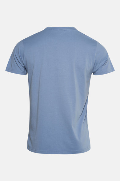 Blauw T-shirt met korte mouwen van Petrol Industries, effen achterkant weergegeven.
