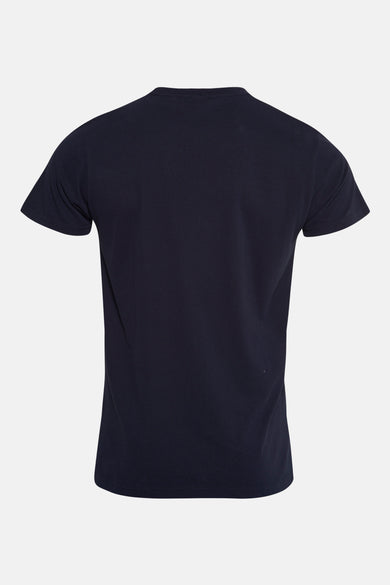 Blauw T-shirt met korte mouwen van Petrol Industries, gezien van de achterkant.
