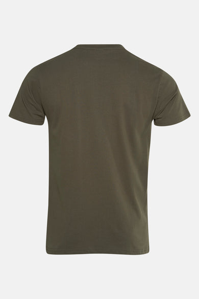 T-shirt Kaki à manches courtes de Petrol Industries, design simple, dos.