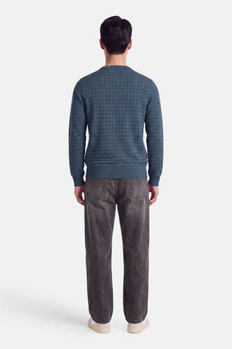 Pull col O - bleu