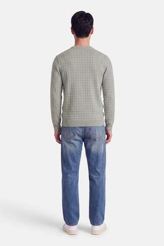 Pull col O - gris