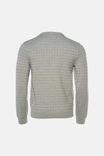 Pull col O - gris